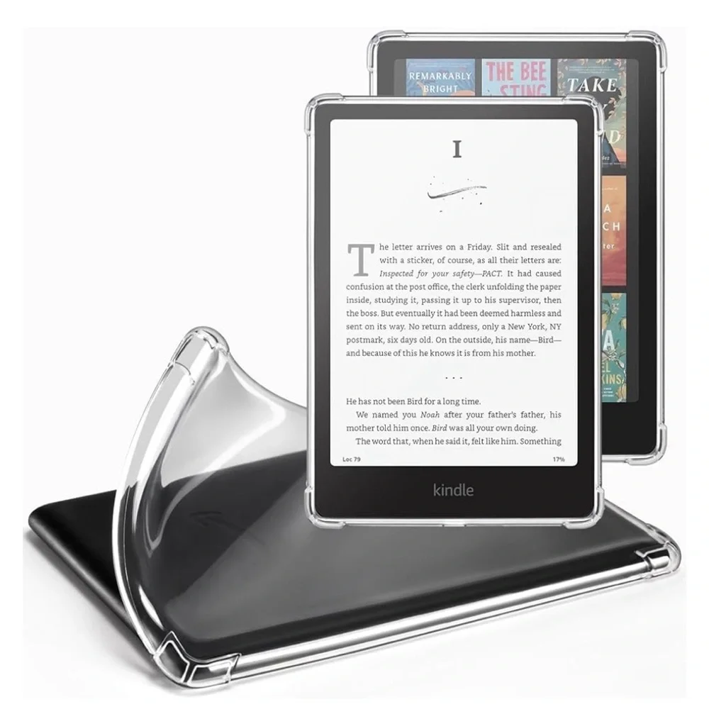 Amazon Kindle E-Reader in Black with clear back case all BRAND NEW